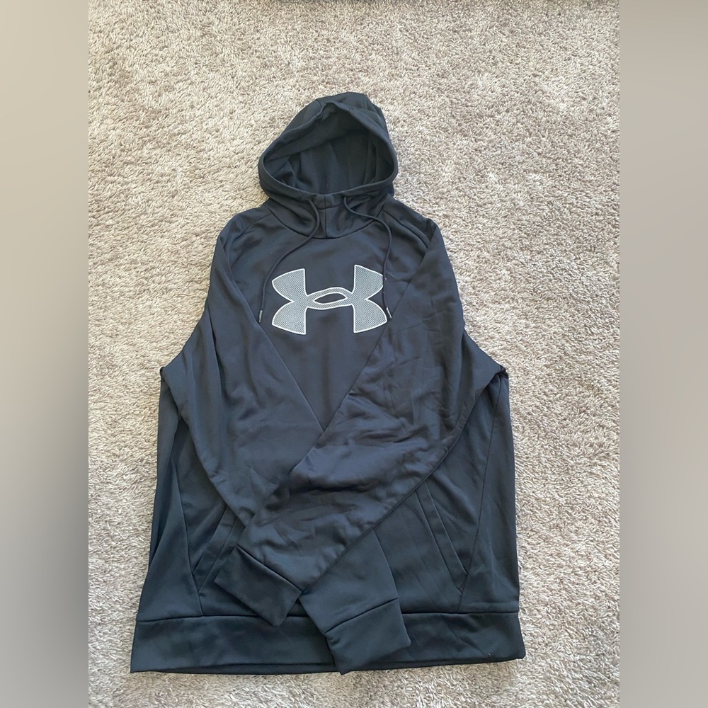 Under Armour Men's Black Hoodie Sweatshirt Size L Logo Casual Athletic Wear